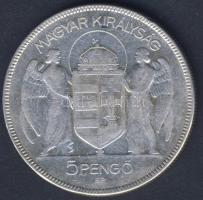 1930. 5P Ag "Horthy jobbra" T:3