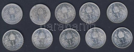 Ausztria 1893-1916. 1K Ag (10x) T:1/2,2,3,3/4