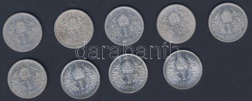 Ausztria 1894-1915. 1K Ag (9x) T:1/2,2,3,3/4
