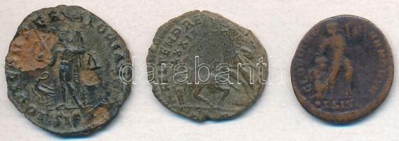 Római Birodalom 3db-os vegyes római rézpénz tétel a Kr. u. III-IV. századból T:3 
Roman Empire 3pcs...