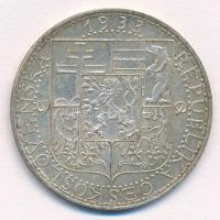 Csehszlovákia 1933. 20K Ag "Ipar, mezőgazdaság, üzlet" T:1- kis patina
Czechoslovakia 193...