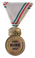 2015. "HOHE 1990-2015 / A Hazáért" nem hivatalos aranyozott fém kitüntetés mellszalagon T:...