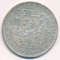 Csehszlovákia 1933. 20K Ag "Ipar, mezőgazdaság, üzlet" T:1,1- 
Czechoslovakia 1933. 20 Ko...