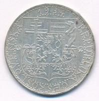 Csehszlovákia 1934. 20K Ag "Ipar, mezőgazdaság, üzlet" T:1-,2 
Czechoslovakia 1934. 20 Ko...