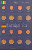 Vegyes 1999-2002. 16 különféle euró sor, Leuchtturm éremberakóba rendezve T:1,1-
Mixed 1999-2002. 1...