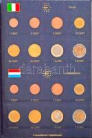 Vegyes 1999-2002. 16 különféle euró sor, Leuchtturm éremberakóba rendezve T:1,1-
Mixed 1999-2002. 1...