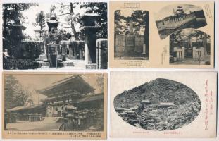 10 db RÉGI japán városképes lap / 10 pre-1945 Japanese town-view postcards