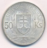 Szlovákia 1944. 50K Ag "Függetlenség 5. évfordulója" T:1-
Slovakia 1944. 50 Korun Ag &quo...
