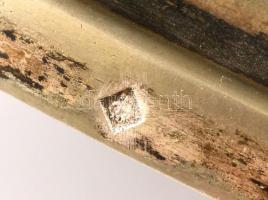 cca 1910 Berndorf talpas kosár, alpakka, jelzett, kopott, m: 25 cm, 30××24 cm