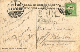 1909 Mali Losinj, Lussinpiccolo; Passegiata al Molo / promenade at the port (fl)