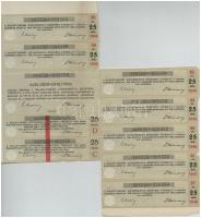 Budapest 1935. "Salgó-Tarjáni Kőszénbánya Részvény-Társulat" huszonöt részvénye egyben öss...