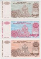 Horvátország / Krajna Szerb Köztársaság 1993-1994. 1000D-50.000.000.000D (7xklf) mind sorszám nélkül...