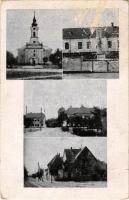 Hajós, templom, utca, Haynald árvaház, Gallina kastély (kopott / worn)