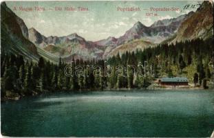 Tátra, Vysoké Tatry; Poprádi tó / Popradske pleso / lake (fa)