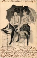 1907 Ladies with sun umbrellas (Rb)