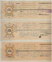 Székesfehérvár 1939-1941. 5db kitöltött és bélyegzett váltó T:III