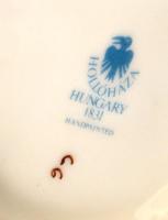 Hollóházi hattyú, kézzel festett, jelzett, apró kopásokkal, m: 23 cm