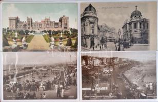 22 db RÉGI nagy-britanniai városképes lap albumban / 22 pre-1945 Great-British town-view postcards in an album