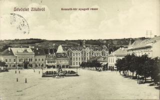 Zilah Kossuth square with the Wesselényi Collegium
