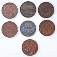 7db klf emlékérem, közte Bogár Lívia (1957- ) 1984. "Képíró Zoltán / Művészünk emlékére Keszthe...