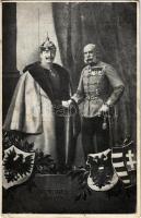 1915 Viribus Unitis propaganda. Franz Joseph and Wilhelm II (EB)