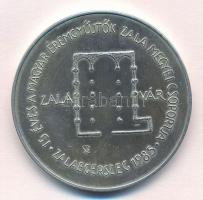 Szabolcs Péter (1942-) 1985. MÉE Zalaegerszeg / Cirill és Method peremén jelzett ezüst emlékérem (35,60g/0.800/42,5mm) T:1 ujjlenyomat