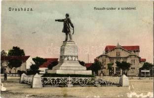 Orosháza, Kossuth Lajos szobor, színkör (EB)