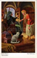 Brüder Grimm: Dornröschen / Brothers Grimm: Sleeping Beauty. Uvachrom Nr. 3801. Serie 140. s: Otto Kubel