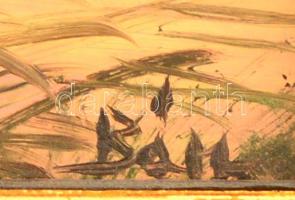 Bán Tibor (1963): Tanya. Olaj, farost, jelzett, szép keretben, 20×25 cm