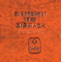 K. Sprenger svájci bőrtáska szíjjal, 26×20×6,5 cm