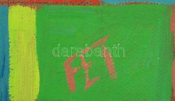 FET jelzéssel: Kompozíció. Olaj, vászon, 27,5×35,5 cm