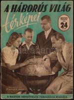 1941 A háborús világ térképei, 40 térkép 20 oldalon, jó állapotban, ritka!