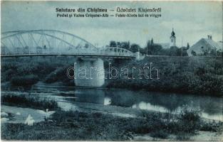 Kisjenő, Chisineu-Cris; Fehér-Körös híd és völgye, templom / Valea Crisului-Alb / river, bridge, valley, church