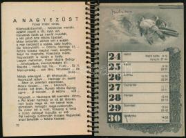 1944 Honvéd zsebnaptár, sok képpel, szép állapotban, 128p