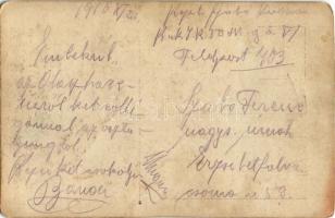 1916 Az 50. gyalogezred katonái borozgatás közben az olasz harctéren / WWI K.u.K. military, soldiers...