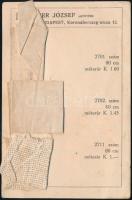 cca 1895-1900 Mössmer József vászon- és fehérnemű kereskedő szecessziós reklámlapja, hátoldalán term...