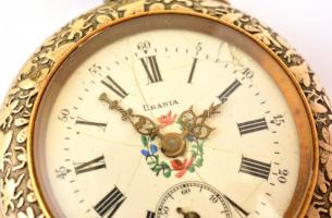 Régi, díszes Urania zsebóra, működik