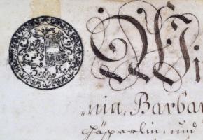 1768 Vételi levél 3K szignettával / kaufbrief