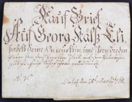 1768 Vételi levél 3K szignettával / kaufbrief