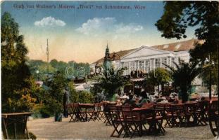 1918 Vienna, Wien, Bécs; Gruss von Wallners Meierei Tivoli bei Schönbrunn / restaurant and cafe (EK)