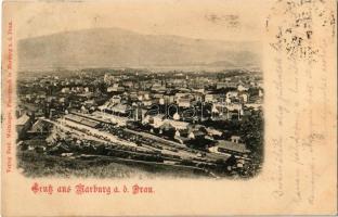 1899 Maribor, Marburg a.d. Drau; Bahnhof / railway station / zeleznicka stanica