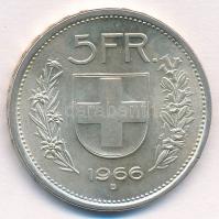 Svájc 1966B 5Fr Ag T:1- Switzerland 1966B 5 Francs Ag C:AU Krause KM#40