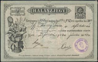 1911 Halászjegy III. tip / Fishing licence