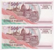 2006. 500Ft "EC" "50. évforduló 1956. október 23." (2x) sorszámkövetők T:I