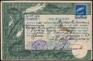 1930 Halászjegy típ 11. / Fishing licence