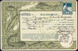 1930 Halászjegy típ 12. / Fishing licence