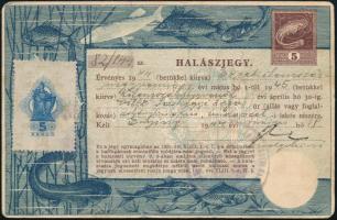 1944 Halászjegy típ 13. / Fishing licence