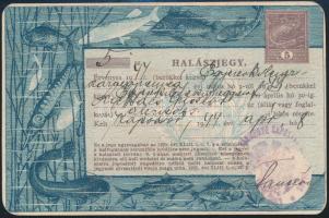1944 Halászjegy típ 13. / Fishing licence
