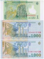 Románia 1998. 1000L (2x) + 2005. 1L T:I
Romania 1998. 1000 Lei (2x) + 2005. 1 Leu C:UNC