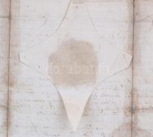 1712 A nyitrai káptalan átíró oklevele Csergheő István és Zsófia közötti birtokfelosztásról, latinul...